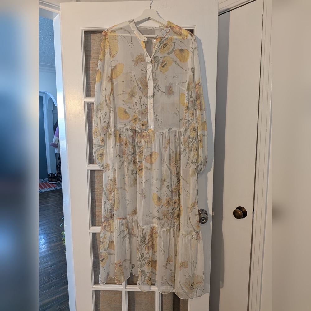 H&M floral chiffon dress - fits medium/large - Picture 7 of 7